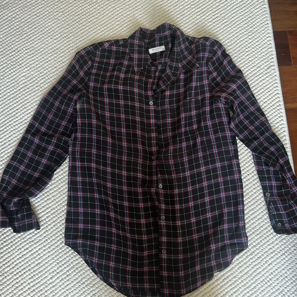 Equipment Femme Size Small Plaid Shirt Blouse